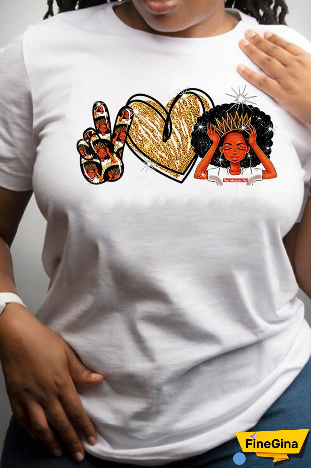 White Street Vintage Print Patchwork O Neck T-Shirts