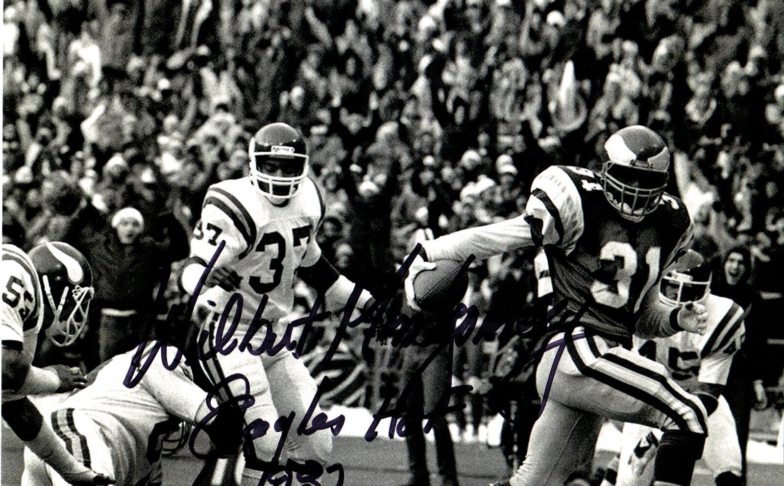 Wilbert Montgomery autographed signed NFL Philadelphia Eagles 8x10 inscribed