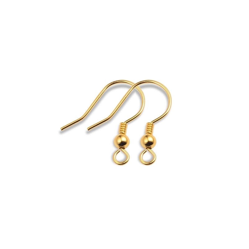 1 Piece 925 Sterling Silver Solid Color Hook Earring Findings Ear Hook