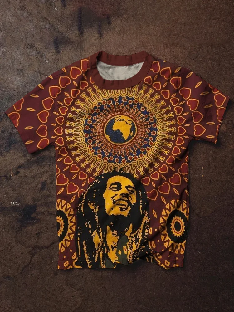 Ethnic Pattern Reggae Art Men's T-shirt