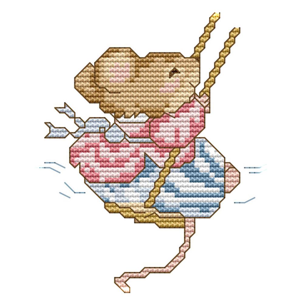 

Swing - 14CT Stamped Cross Stitch - 14*14cm, 501 Original