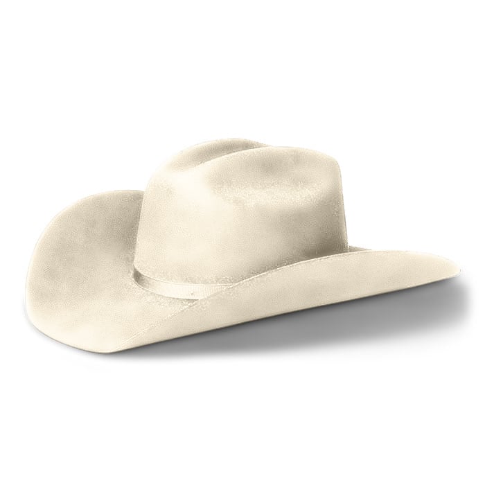 The Ranchman Cowboy Hat-White 