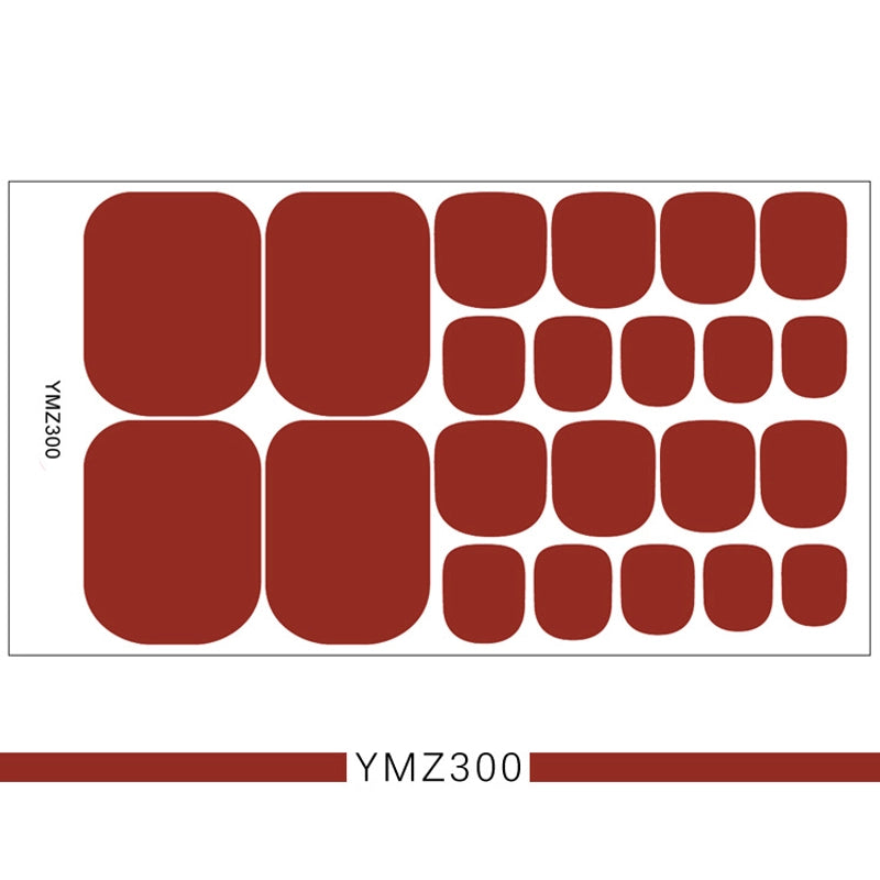 Foot Stickers Nail Stickers Full Solid Color 3d Toenail Stickers Patch