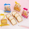 6 PACKS Adorable Toast Bread Erasers 4in1 Set for Kids Student Office Exam Stationery Gift