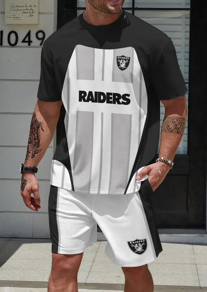 Las Vegas Raiders  Limited Edition Top And Shorts Two-Piece Suits