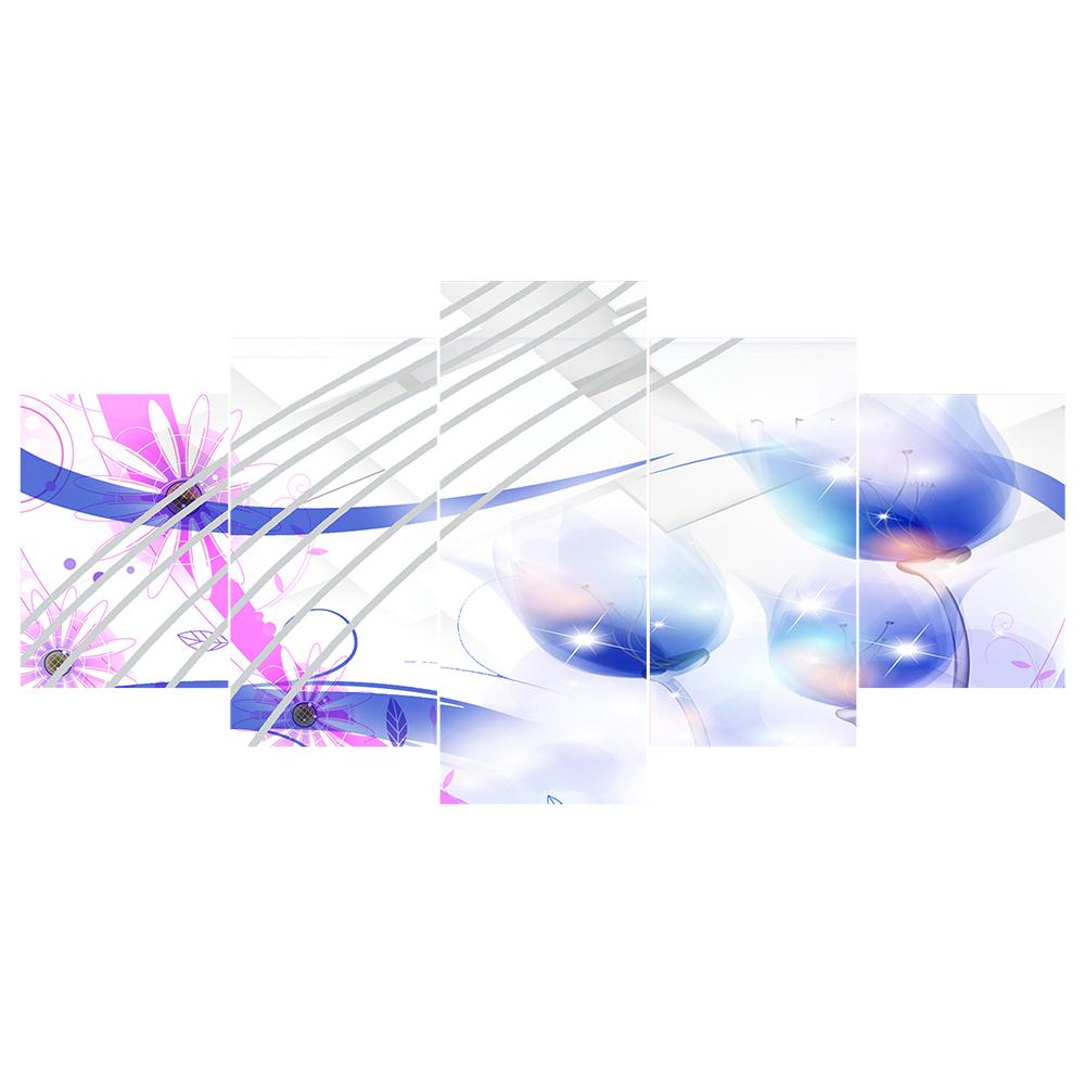 

95*45CM - Multi-picture Diamond Painting - 5pcs Flower, 501 Original
