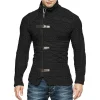 Men's Turtleneck Button Down Sweater