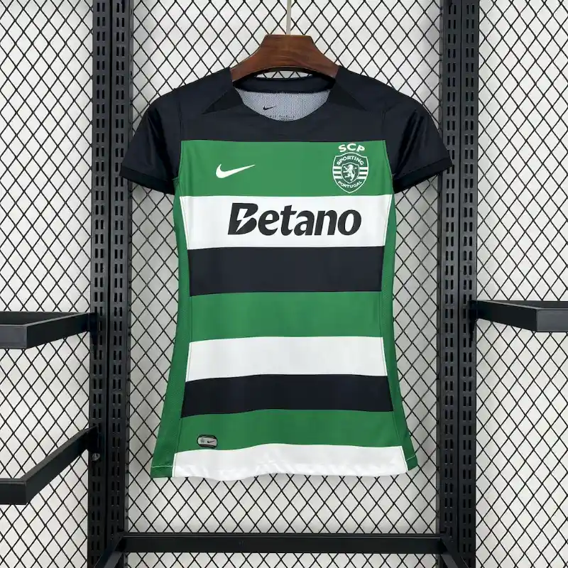 24/25 Women Sporting Lisbon Soccer Jersey Home