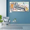 Music Of Sea-14CT Stamped Cross Stitch 38*21cm/14.96*8.27in tapestrymarket
