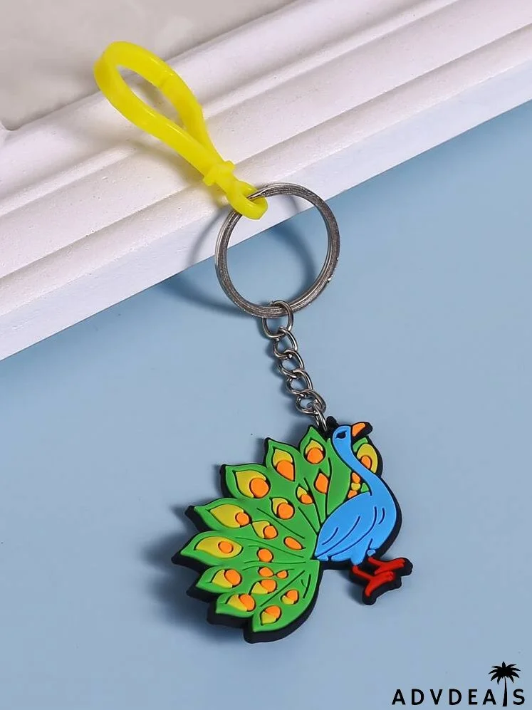 Cartoon Peacock Keychain