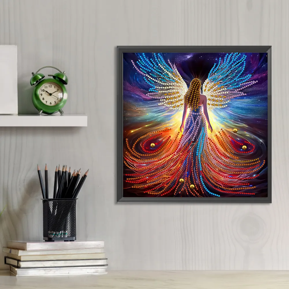 Diamond Painting - Partial Special Shaped Drill - Winged Angel(Canvas|30*30cm)