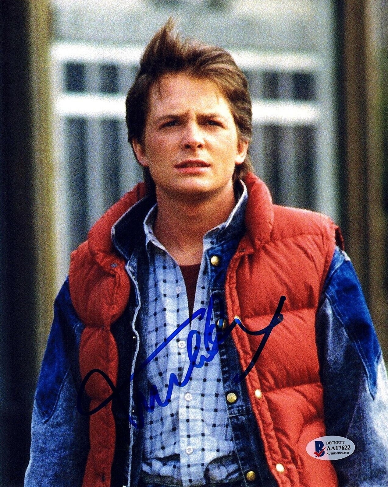 MICHAEL J FOX Signed Auto BACK TO THE FUTURE