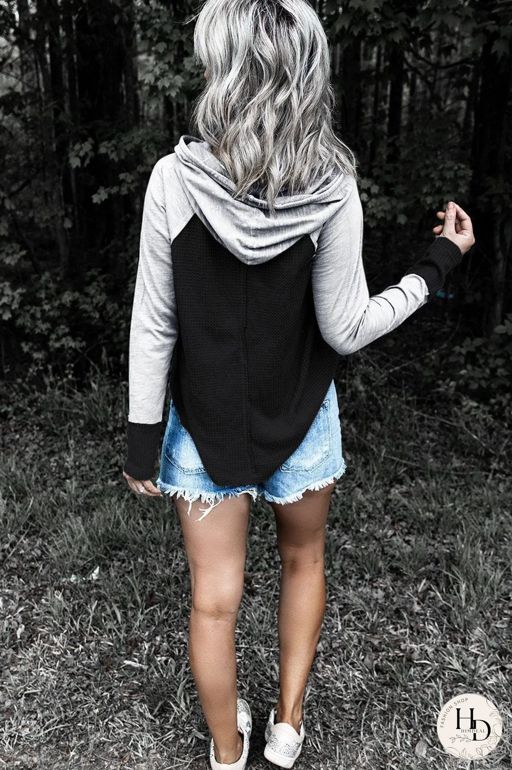 Casual  Plain Joint Long Sleeve Top