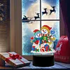 DIY Diamond Painting 7 Color Night Light Lamp Home Decoration Ornament Gift Kit(Christmas Snowman)