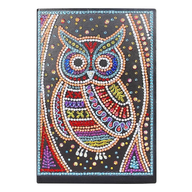 BRICOLAGE Owl Spécial Shaped Diamond Painting 50 Pages A5 Notebook Notepad Cadeaux