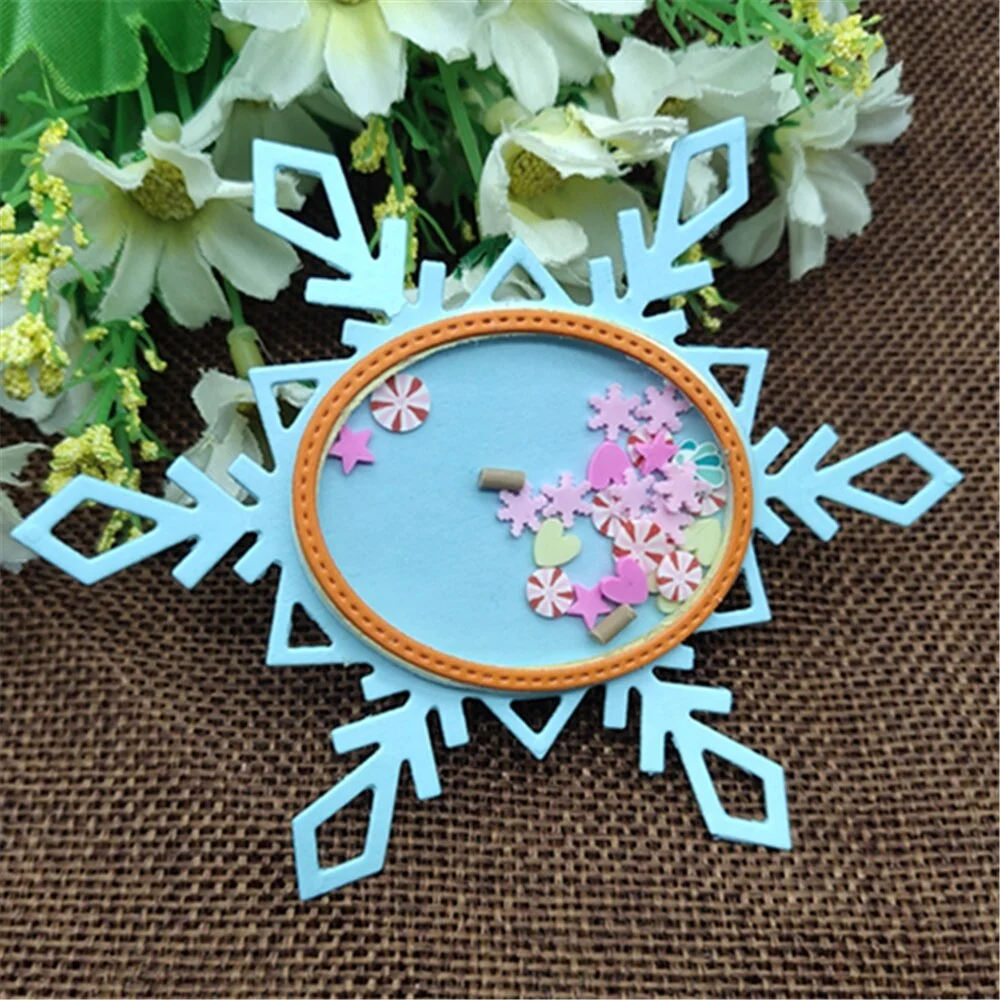 Christmas Snowflake Shaker Flower Cutting Dies Stencils For DIY Scrapbooking Decorative Embossing Handcraft Die Cutting Template