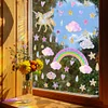 Magical Unicorn Rainbow Stars Window Static Sticker Home Decor