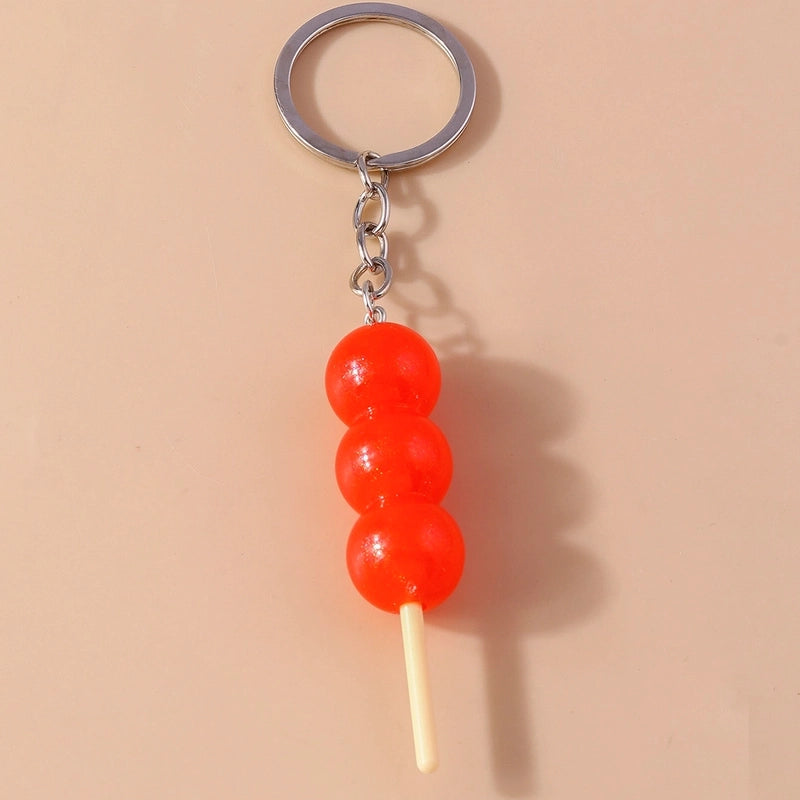 Minimalist Sugar Gourd Alloy Glass Keychain
