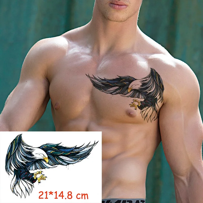 Waterproof Temporary Tattoo Sticker Horse Big Animal Hair Tatoo Water Transfer Fake Tatoo Flash Tatto Woman Man Kid 14.8*21 Cm