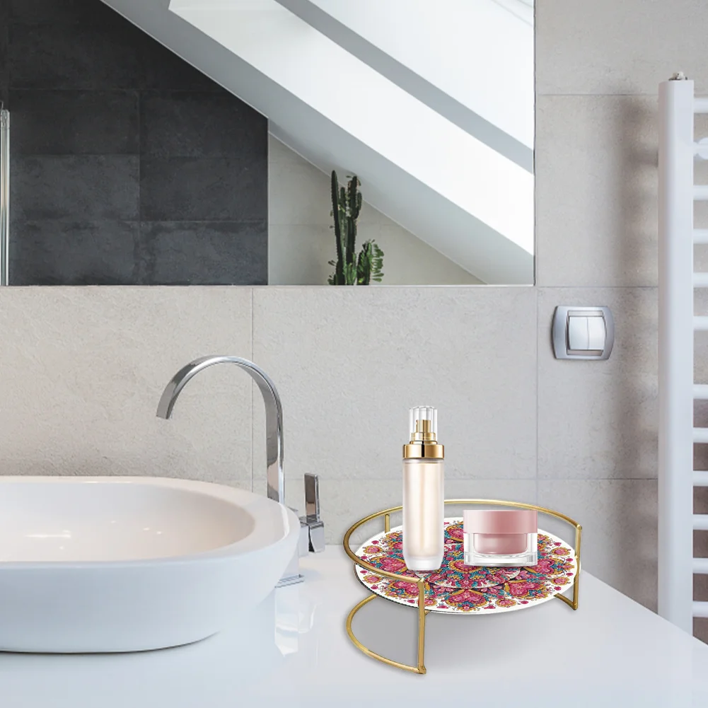 Acrylic Mandala 5D DIY Diamond Painting Serving Tray for Home Desk Coffee Table