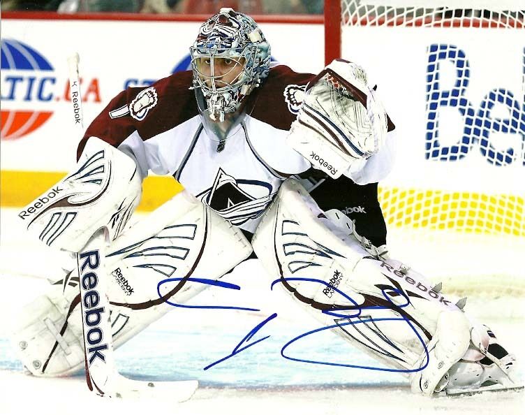 SEMYON VARLAMOV SIGNED COLORADO AVALANCHE GOALIE 8x10 Photo Poster painting #1 Autograph