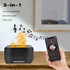 Flame Diffuser Humidifier 400ml, Fireplace Diffuser Alarm Clock with Remote Control