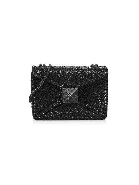 Valentino Garavani One Stud Crystal-Embellished Shoulder Bag