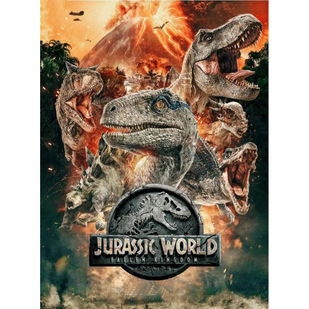 Jurassic Park Dinosaurs - 5D Diamond Painting 