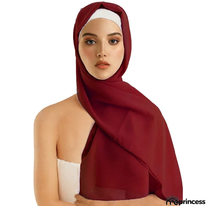 Women's Polyester Head Wrap Quick-Dry Solid Pattern Trendy Scarves
