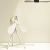 Portable Remote Control Wireless Mute Multi-Gear Wind Timing Ceiling Fan Night Light