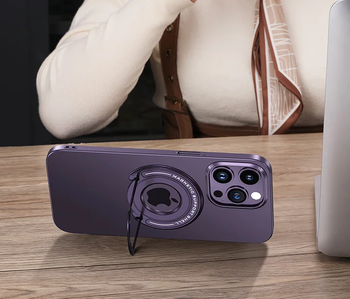 Suitable for iPhone 13/14 Series Magnetic Invisible Bracket Phone Case