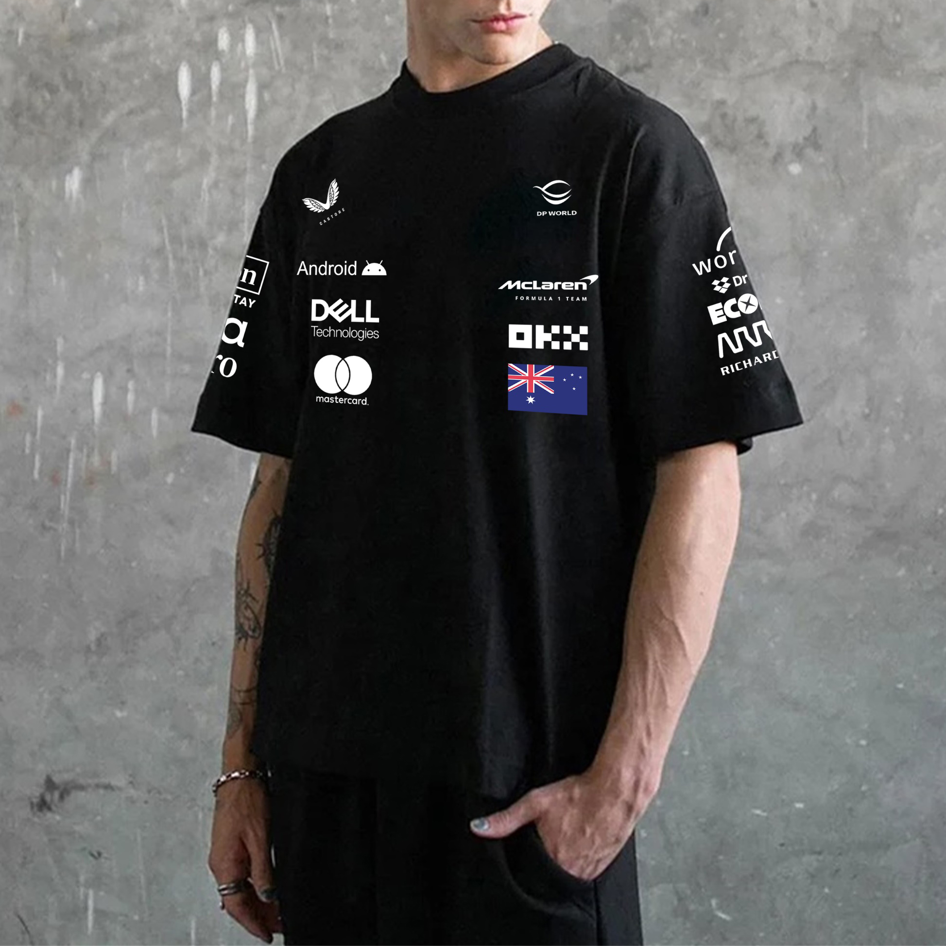 Unisex Popular Racing Team Printed Cotton Casual T-Shirt / TECHWEAR CLUB / Techwear