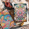 2pcs Flowers Partial DIY 50 Pages A5 Diamond Painting Notebook for Study Home