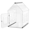 [US Local Warehouse] Acrylic Dog House Lockable Ventilated Modern Dogs Crate Clear Dog Playpen for Small and Medium Dogs Pets 24.02x15.75x23.62inch