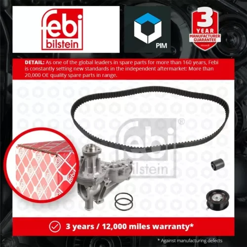 Timing Belt & Water Pump Kit fits VW GOLF Mk3 1.9D 91 to 02 Set 028198119C Febi Parts