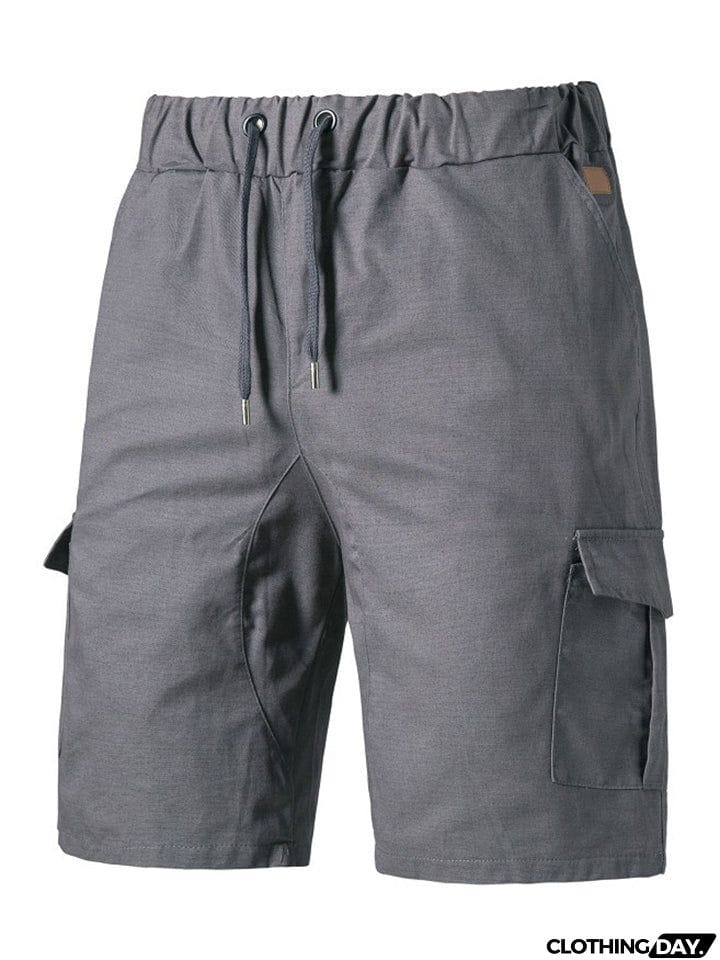 Men's Casual Multi Pockets Summer Sports Loose Drawstring Shorts
