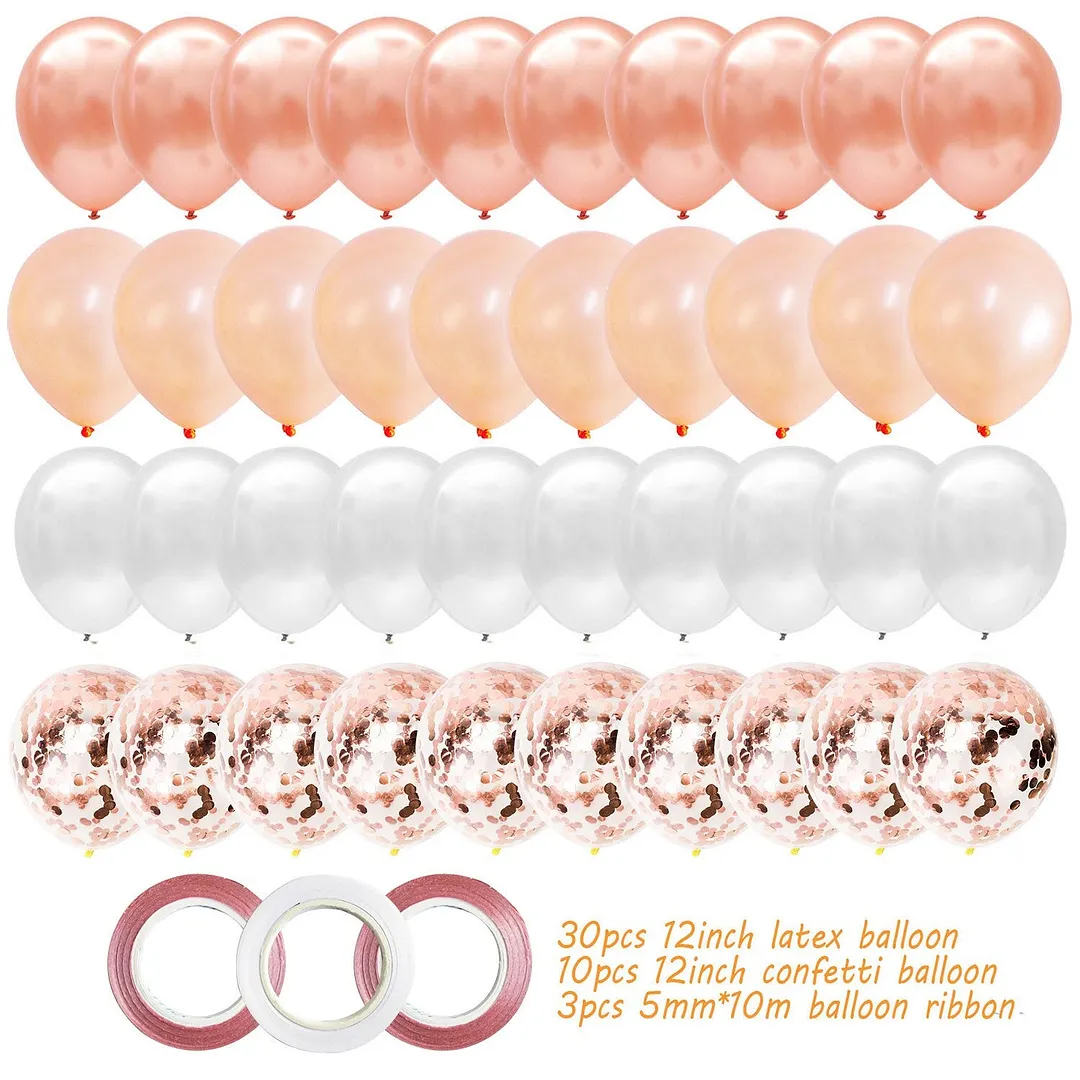 Rose Gold Number Foil Balloon Party Decorations Wedding Happy Birthday Party Kids Baby Shower Boy Girl Decor First 1st Supplies