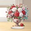 DIY Rose Vase Diamond Painting Single Sided Acrylic Desktop Ornaments