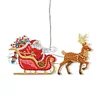 5D Christmas Diamond Painting Hanging Light Festive Rhinestone Lamp Pendant Kits