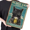 Cat Save Water Drink Beer - Vintage Metal Signs - 20*30cm/30*40cm