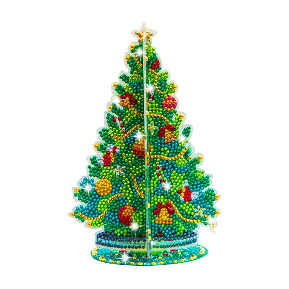 Christmas Tree Diamonds Painting Ornament DIY Special-shaped Drill Art Crafts gbfke