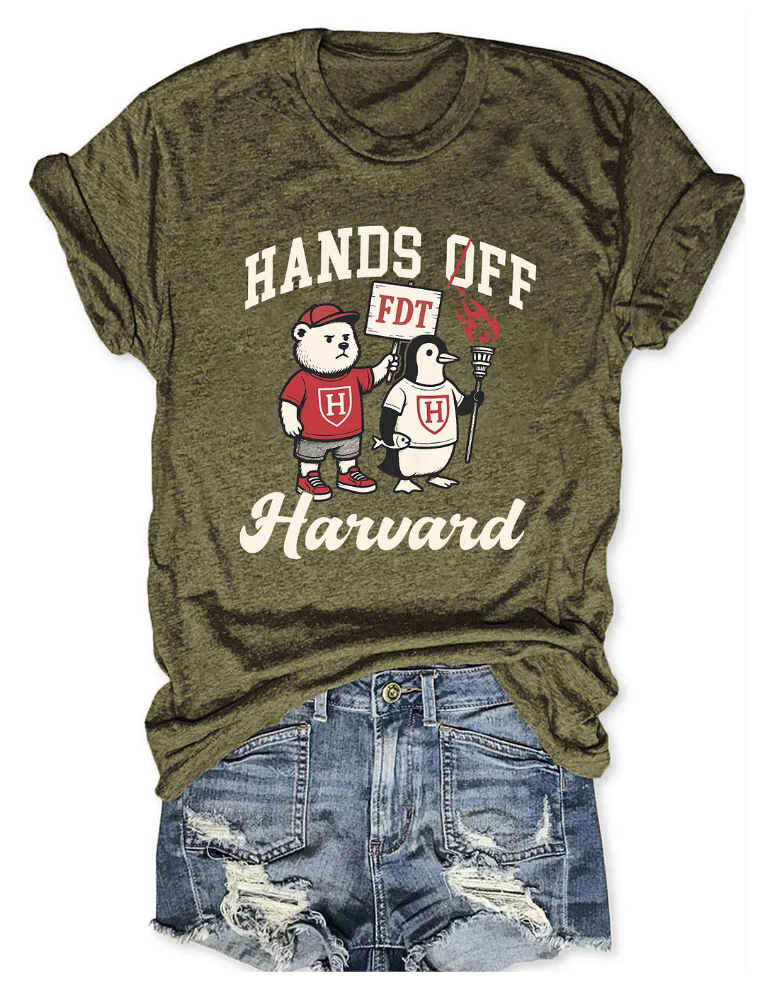 Hands Off Harvard T-shirt