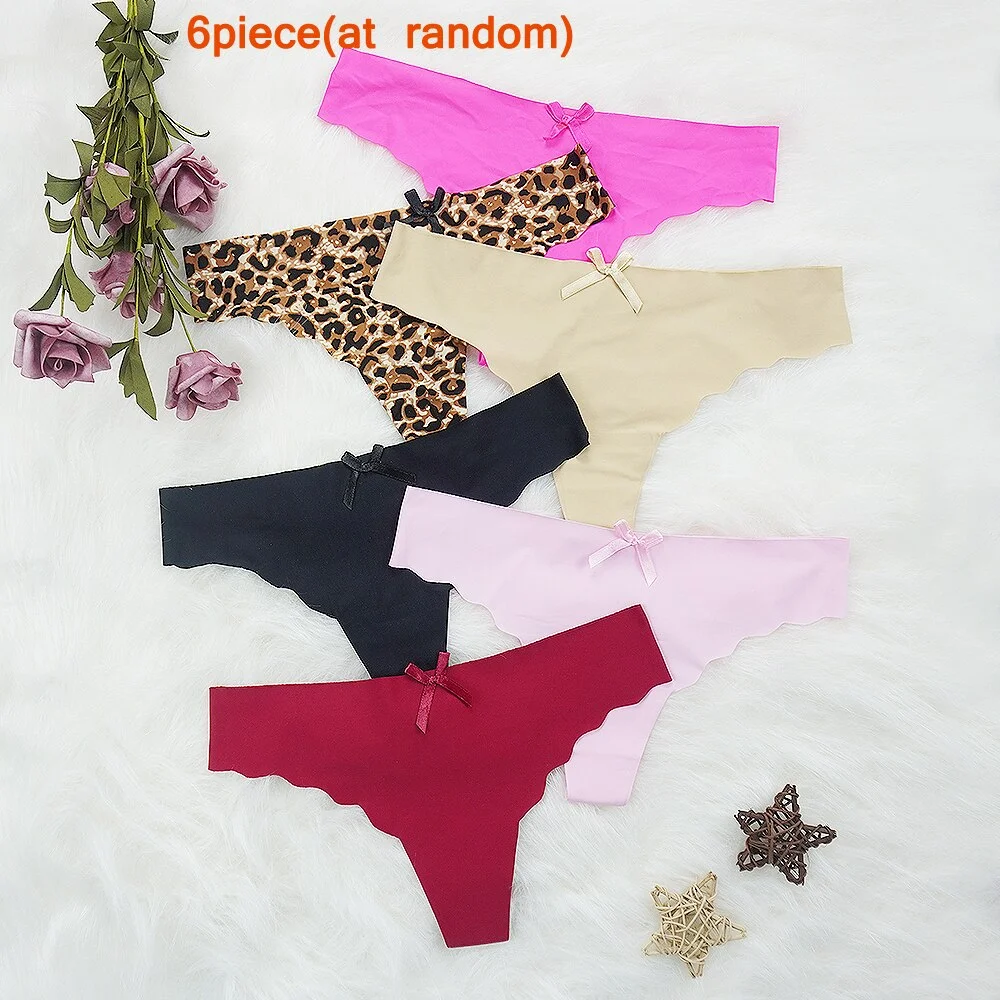 Billionm Sexy Women Thongs Panties Seamless Tangas Panties Super Thin Intimate Leopard String Ice Silk Low Rise Panty Underwear