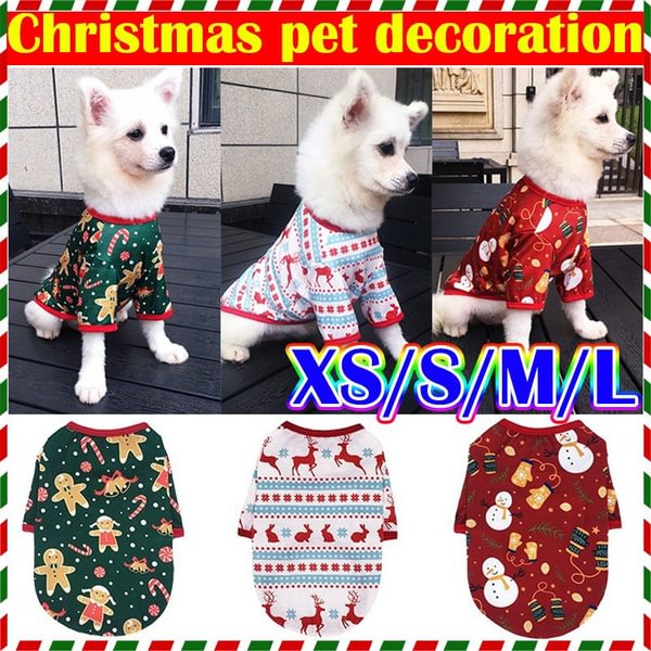 Pet Christmas Costume Puppy Xmas with Santa Party Cosplay Dress for Cats and Small to Medium Sized Dog Christmas Costume - Shop Trendy Women's Fashion | TeeYours