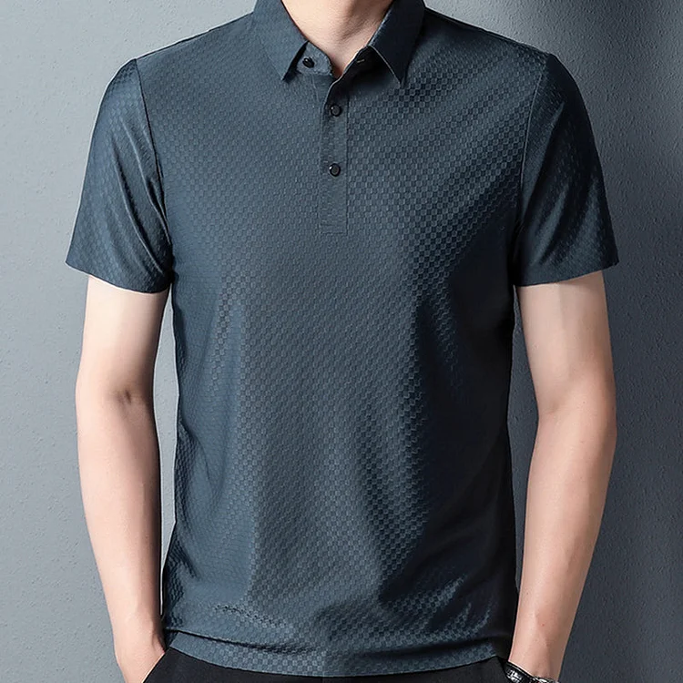 🔥2025 HOT SALE- 61% OFF❄️Men's Ice Solid Colour Fashion Polo Shirt👚