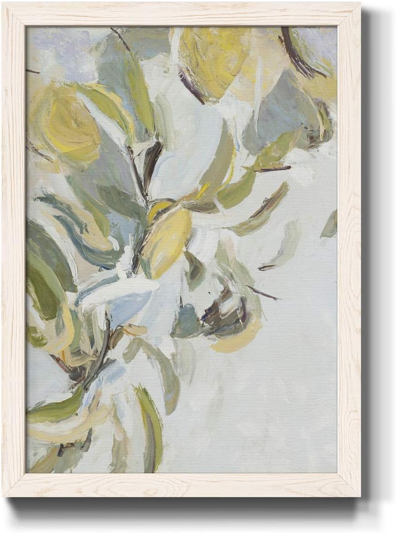 Renditions Gallery Wall Dcor, Livingroom Wall Art,Beach, Nautical, Scandanavian, Latin, Lemon Pears- White Framed Canvas - 17X20 17X20
