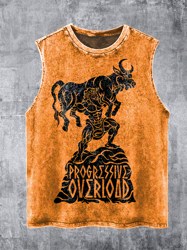 Men's Progressive Overload Art Print Cotton Tank Top
