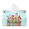 DIY PULeather Diamond Painting Tissue Box for Adults Beginners Large Size Diamond Art Paper Storage Holder for Living Room Bathroom Table Decor