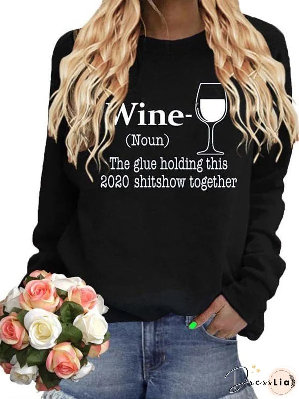 Commuter Fashion Trend Round Neck Long Sleeve Blouse