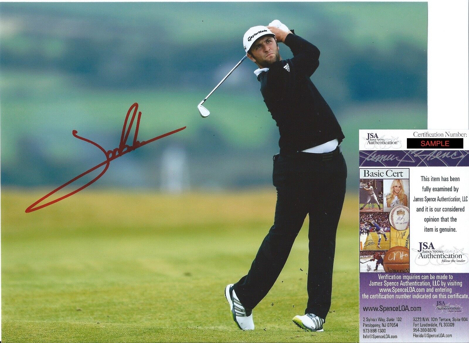 JON RAHM Signed Autographed 8x10 Photo Poster painting PGA Tour Golf Masters Open ASU JSA COA 1